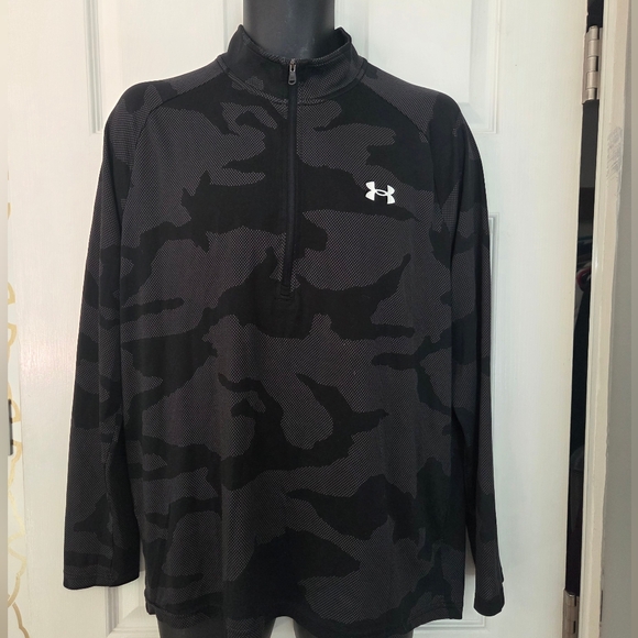 Under Armour Velocity Jacquard 1/4 Zip Pullover Men's L Camo Long Sleeve UA Tech - Picture 1 of 6